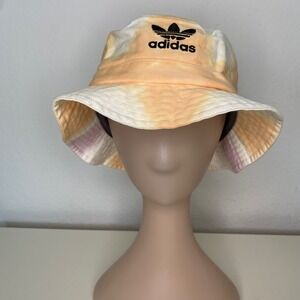 Adidas Originals Gabriella Tie Dye Bucket Hat Orange Purple Yellow 100% Cotton